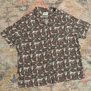 Men’s Goodfellow Pineapple Short Sleeve Button-up